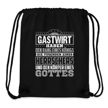 GASTWIRT - gott - Stanley/Stella recycelter Gym Bag - Schwarz - Vorne