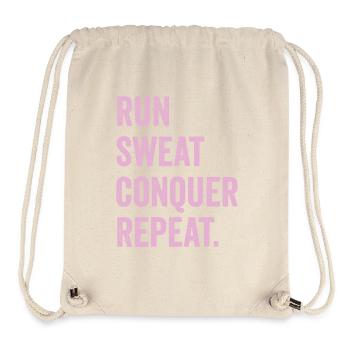 Laufen. Schwitzen. Erobern. Wiederholen. - Stanley/Stella recycelter Gym Bag - Naturweiß - Vorne