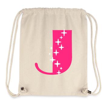 Letter J Glitter - Stanley/Stella Recycled Gym Bag - natural - Front