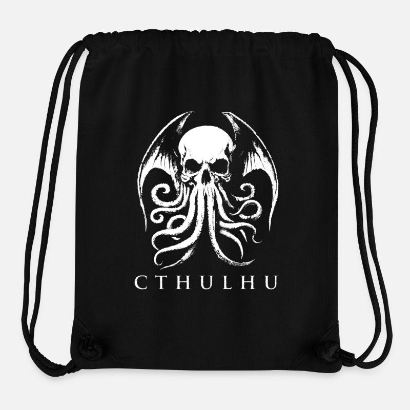 Cthulhu Gothic Skull - Stanley/Stella Recycled Gym Bag - black
