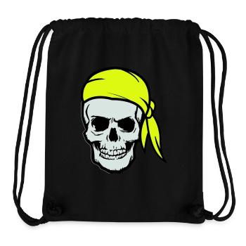 Crâne Pirate Ahoy - Sac à cordon recyclé Stanley/Stella - noir - Devant