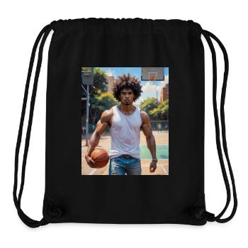 Hübscher Mann mit muskulösem Körper Basketballspieler - Stanley/Stella recycelter Gym Bag - Schwarz - Vorne