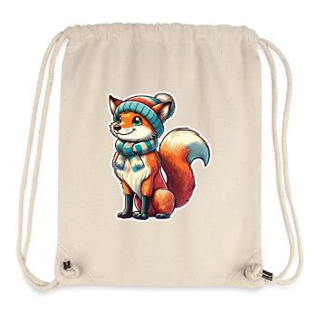 Weihnachten Fuchs Herr - Stanley/Stella recycelter Gym Bag - Naturweiß - Vorne