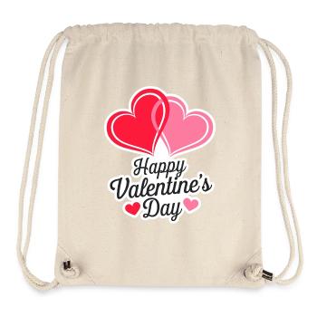 Happy Valentine's Day T-Shirt, Love Gift, Heart - Stanley/Stella Recycled Gym Bag - natural - Front