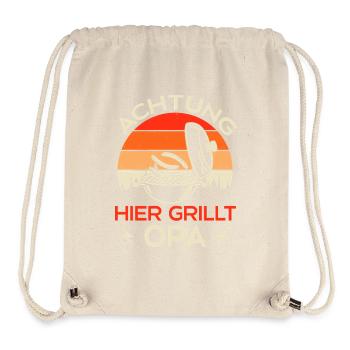 Grillen Grillmeister Opa Grill Geschenkidee - Stanley/Stella recycelter Gym Bag - Naturweiß - Vorne