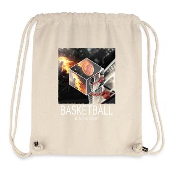 Basketball Feuer Basketballer Fan Dunking Sport - Stanley/Stella recycelter Gym Bag - Naturweiß - Vorne