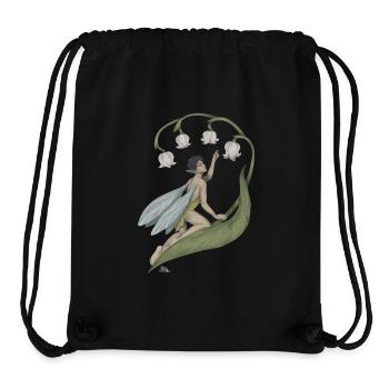 Pixie with lily of the valley - Stanley/Stella Recycled Gym Bag - black - Front