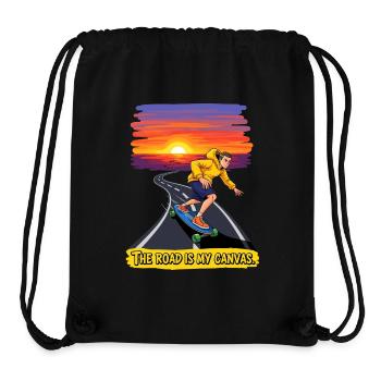 The Road Is My Canvas - Stanley/Stella Recycled Gym Bag - black - Front