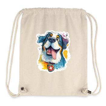 Majestic Swiss St. Bernard - Stanley/Stella Recycled Gym Bag - natural - Front