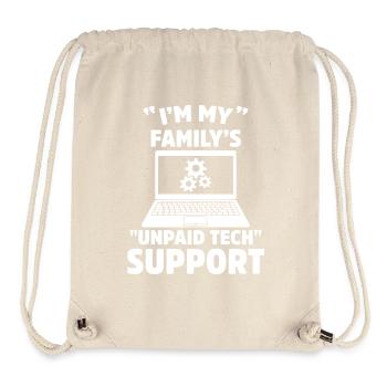 I'm My Family's Unpaid Tech Support Funny IT Humor - Stanley/Stella Recycled Gym Bag - natural - Front