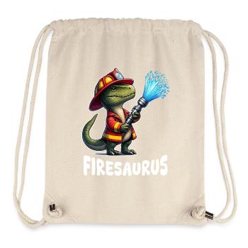 Firesaurus Feuerwehrmann Maskottchen - Stanley/Stella recycelter Gym Bag - Naturweiß - Vorne