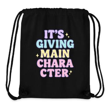 Main-Character-Vibes - Stanley/Stella recycelter Gym Bag - Schwarz - Vorne