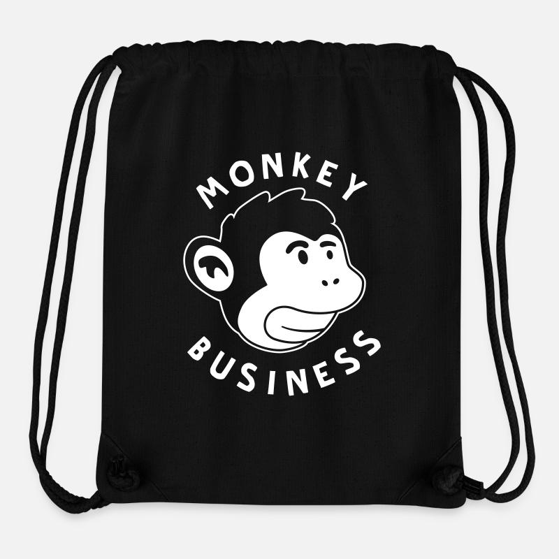 Monkey Business – Monkey Strong Graffiti Jungle - Stanley/Stella Recycled Gym Bag - black