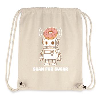 Donut-Roboter: Scan for Sugar - Stanley/Stella recycelter Gym Bag - Naturweiß - Vorne