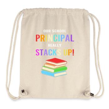 Directeur de gestion scolaire Principal de l’école Principal - Sac à cordon recyclé Stanley/Stella - blanc naturel - Devant