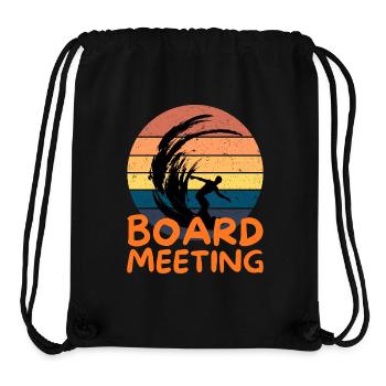 Surfing Board Meeting - Stanley/Stella recycelter Gym Bag - Schwarz - Vorne