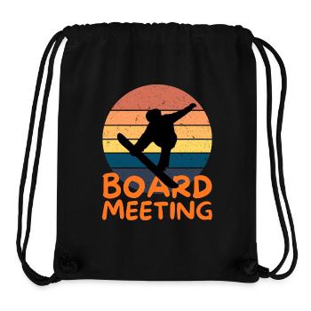 Snowboarding Board Meeting - Stanley/Stella recycelter Gym Bag - Schwarz - Vorne