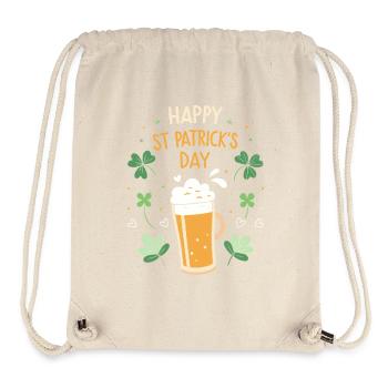 St. Patrick's Day foam beer and clovers - Stanley/Stella Recycled Gym Bag - natural - Front