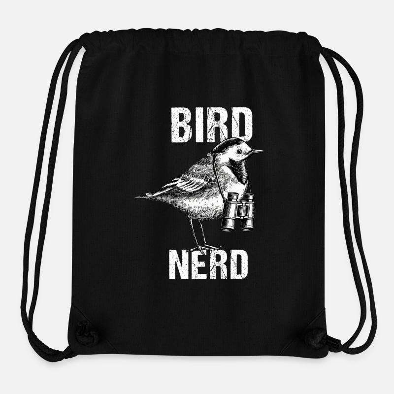 Pour les passionnés d’oiseaux geeks, amateurs d’oiseaux et observateurs - Sac à cordon recyclé Stanley/Stella - noir