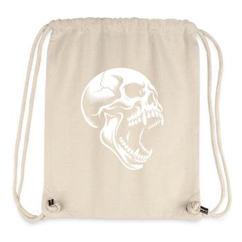 Screaming Skull - Stanley/Stella Recycled Gym Bag - natural - Front