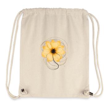 Rose One-Line Drawing Style - Stanley/Stella Recycled Gym Bag - natural - Front