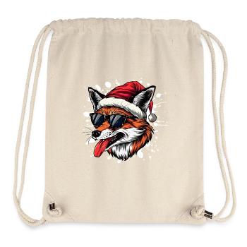 Renard Noël Drôle - Sac à cordon recyclé Stanley/Stella - blanc naturel - Devant