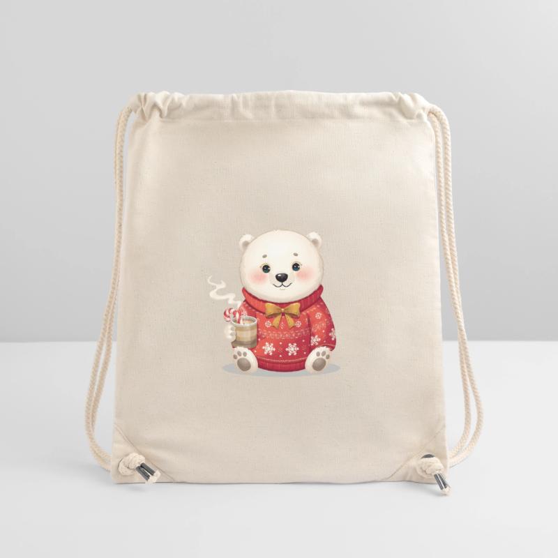 Eisbär im roten Weihnachtspullover Stanley/Stella recycelter Gym Bag