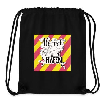 Wohnwagen Camping Heimathafen mit Streifen - Stanley/Stella recycelter Gym Bag - Schwarz - Vorne
