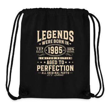 Legenden wurden 1985 geboren - Stanley/Stella recycelter Gym Bag - Schwarz - Vorne