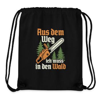 Holzfäller Waldarbeiter Kettensäge Förster - Stanley/Stella recycelter Gym Bag - Schwarz - Vorne