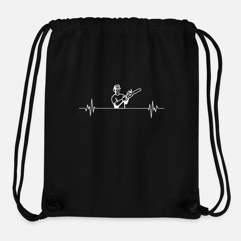 Tronçonneuse Heartbeat - Sac à cordon recyclé Stanley/Stella - noir