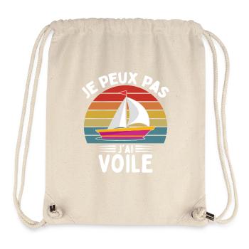 Je Peux Pas J'ai Voile - Sac à cordon recyclé Stanley/Stella - blanc naturel - Devant