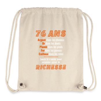 76 Jahre Geburtstag Lustige Geschenkidee - Stanley/Stella recycelter Gym Bag - Naturweiß - Vorne
