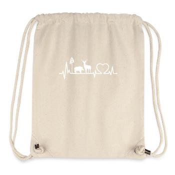 Hunter Hunting Heartbeat Boar Deer - Stanley/Stella Recycled Gym Bag - natural - Front