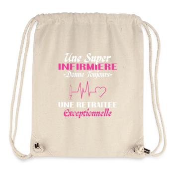 Pensionierte Krankenschwester Humor, Ruhestandsgeschenk - Stanley/Stella recycelter Gym Bag - Naturweiß - Vorne