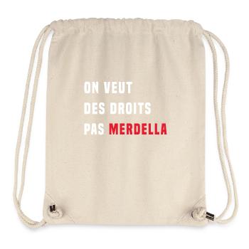 on veut des droits pas merdella - Sac à cordon recyclé Stanley/Stella - blanc naturel - Devant
