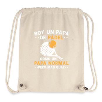Je suis un papa Padelera Fête des pères Fun - Sac à cordon recyclé Stanley/Stella - blanc naturel - Devant
