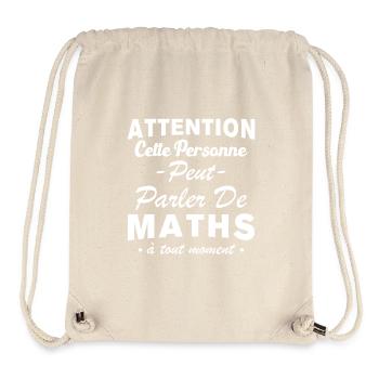 Diese Person kann jederzeit über Mathematik sprechen - Stanley/Stella recycelter Gym Bag - Naturweiß - Vorne
