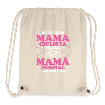 Ich bin eine Fahrrad-Mama wie eine normale Mutter - Stanley/Stella recycelter Gym Bag - Naturweiß - Vorne