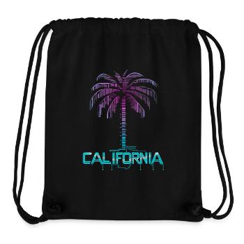 California neon Palme - Stanley/Stella recycelter Gym Bag - Schwarz - Vorne