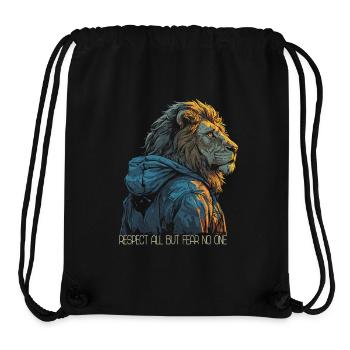 Löwe Sternzeichen Afrika - respect all but fear - Stanley/Stella recycelter Gym Bag - Schwarz - Vorne
