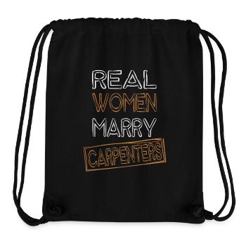 Vraie femme épouser des charpentiers - Sac à cordon recyclé Stanley/Stella - noir - Devant