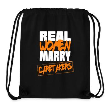 Vraie femme épouser des gardiens - Sac à cordon recyclé Stanley/Stella - noir - Devant