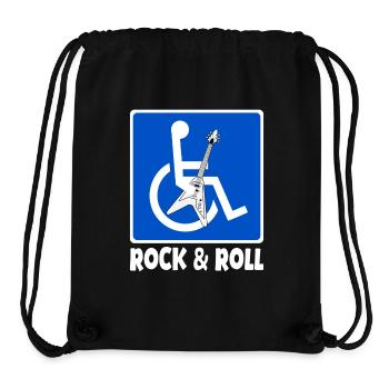 Rock & Roll - rock 'n' roll - wheelchair funny - Stanley/Stella Recycled Gym Bag - black - Front