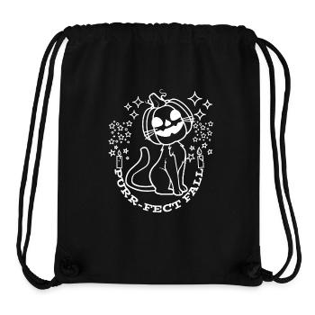 Purr-fect Fall - Cat and Pumpkin Design T-Shirt - Stanley/Stella Recycled Gym Bag - black - Front