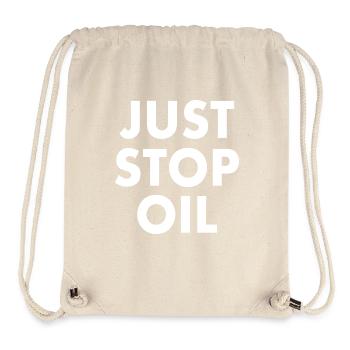 Just stop oil - Stanley/Stella recycelter Gym Bag - Naturweiß - Vorne