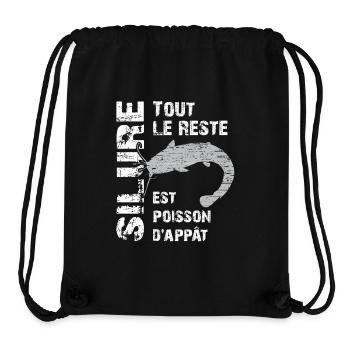 Pêche au silure Tout le reste est poisson d'appât - Sac à cordon recyclé Stanley/Stella - noir - Devant