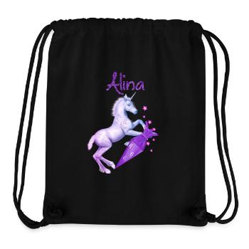 Einschulung Alina - Stanley/Stella recycelter Gym Bag - Schwarz - Vorne