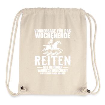 Wochenende Reiten Lustig Spruch Pferd Reiter Pony - Stanley/Stella recycelter Gym Bag - Naturweiß - Vorne