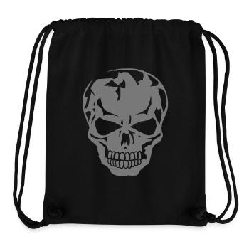 Totenschädel - Stanley/Stella recycelter Gym Bag - Schwarz - Vorne